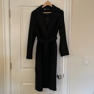 Perfect condition belted Zara wrap wool coat size xs